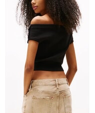 TOMMY HILFIGER TH JEANS Pulover scurt cu m&acirc;neci scurte - tricou