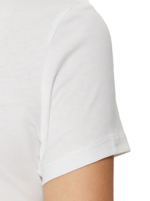 TH JEANS Tricou cu m&acirc;necă scurtă și decolteu &icirc;n V alb - tricou