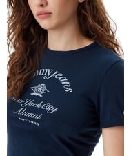 TOMMY HILFIGER NYC RINGER Tricou slim fit cu m&acirc;necă scurtă bleumarin noapte &icirc;ntunecată - tricou - 3