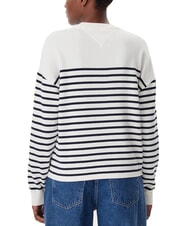 TOMMY HILFIGER VARSITY Pulover din bumbac cu guler rotund și logo alb antic - Pulovere pentru femei - 2