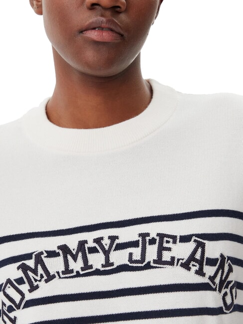 VARSITY Pulover din bumbac cu guler rotund și logo alb antic - Pulovere pentru femei