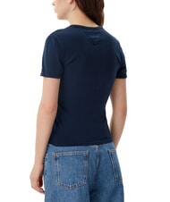 TOMMY HILFIGER NYC RINGER Tricou slim fit cu m&acirc;necă scurtă bleumarin noapte &icirc;ntunecată - tricou - 2