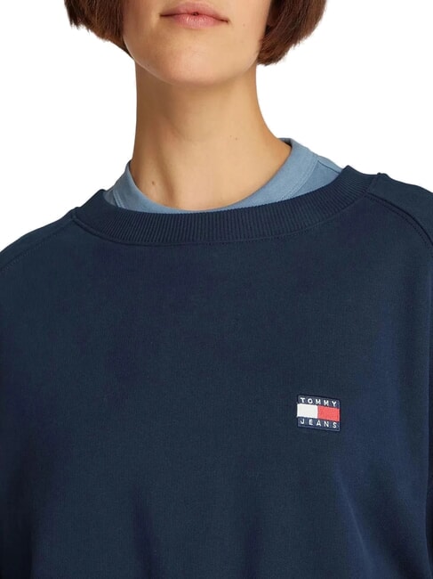 TJW Hanorac cu guler rotund pentru femei, cu șnur de str&acirc;ngere bleumarin noapte &icirc;ntunecată - Hanorace pentru femei