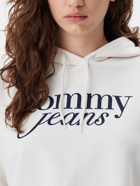 SCRIPT LOGO Hanorac cu croială lejeră alb antic - Hanorace pentru femei