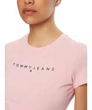 TOMMY HILFIGER SCRIPT LOGO Tricou cu m&acirc;necă scurtă dungă roz de zahăr - tricou - 4