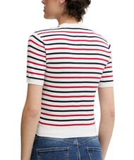 TOMMY HILFIGER TH JEANS Cămașă din bumbac cu m&acirc;necă scurtă dungă albă/bleumarin - tricou - 2