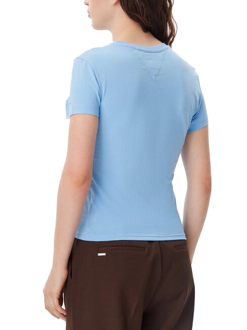 TH JEANS Tricou din bumbac cu imprimeu cu logo albastru de prună dulce - tricou