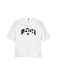 TOMMY HILFIGER KIDS BIMBA Tricou cu m&acirc;necă scurtă, croială lejeră alb - Tricou copil - 4