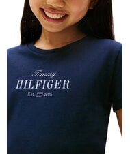 TOMMY HILFIGER KIDS BIMBA Tricou din bumbac cu imprimeu sclipici bleumarin noapte &icirc;ntunecată - Tricou copil - 3