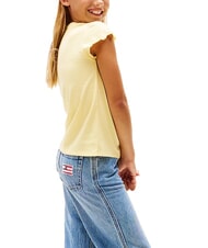 TOMMY HILFIGER KIDS BIMBA Tricou cu m&acirc;necă scurtă și bucle lemongrass - Tricou copil - 2