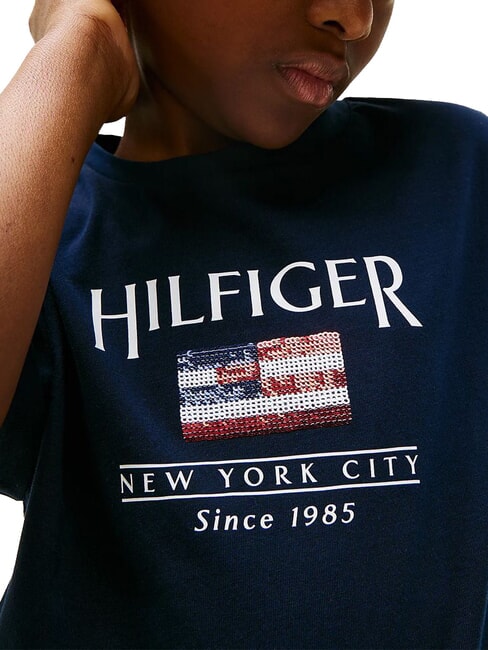 KIDS BIMBA Tricou cu m&acirc;necă scurtă, croială lejeră bleumarin noapte &icirc;ntunecată - Tricou copil