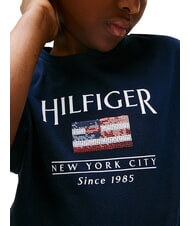 TOMMY HILFIGER KIDS BIMBA Tricou cu m&acirc;necă scurtă, croială lejeră bleumarin noapte &icirc;ntunecată - Tricou copil - 3