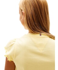 TOMMY HILFIGER KIDS BIMBA Tricou cu m&acirc;necă scurtă și bucle lemongrass - Tricou copil - 3