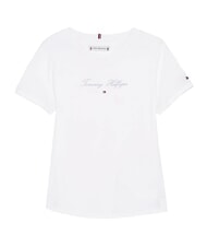 TOMMY HILFIGER KIDS BIMBA Tricou cu m&acirc;necă scurtă și imprimeu cu logo alb - Tricou copil - 3