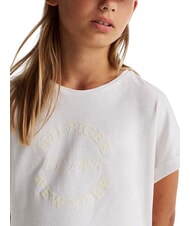 TOMMY HILFIGER KIDS BIMBA Tricou cu m&acirc;necă scurtă și logo &icirc;n relief alb - Tricou copil - 3