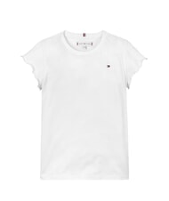 TOMMY HILFIGER KIDS BIMBA Tricou cu m&acirc;necă scurtă și bucle alb - Tricou copil - 3