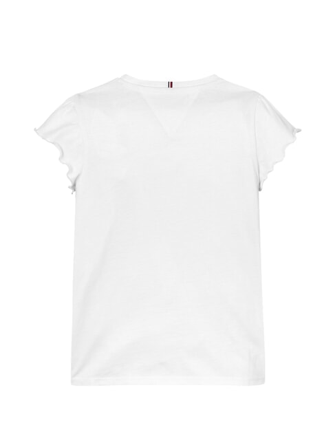 KIDS BIMBA Tricou cu m&acirc;necă scurtă și bucle alb - Tricou copil