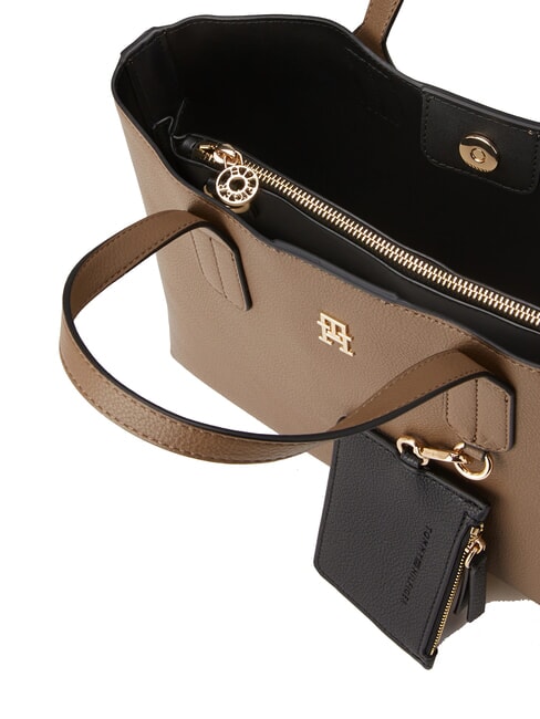 TH ICON Geantă de m&acirc;nă, cu curea de umăr Taupe nordic - Genți femei