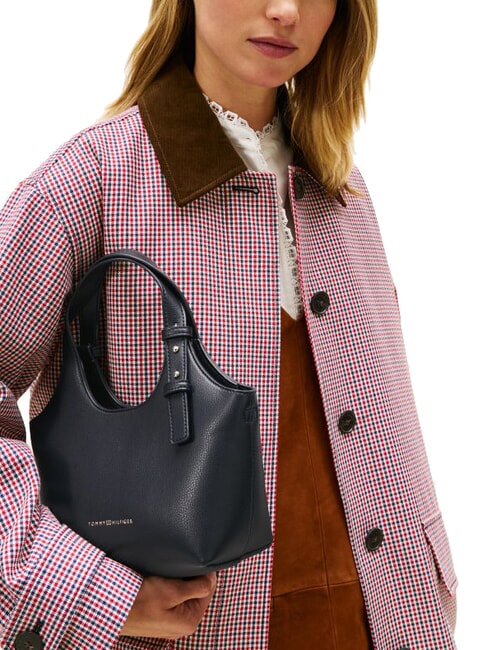 TH LOGO Geantă de umăr, cu curea de umăr negru - Genți femei