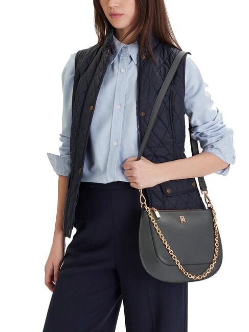 TH GLAM Geantă de umăr, cu curea de umăr oțel superior - Genți femei