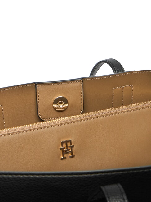 TH ICON Geantă de cumpărături cu clutch negru - Genți femei