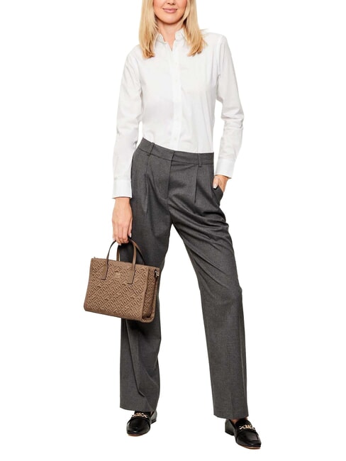 TH CITY Geantă de m&acirc;nă, cu curea de umăr Taupe nordic - Genți femei