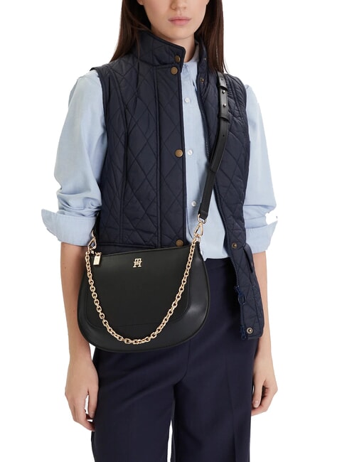 TH GLAM Geantă de umăr, cu curea de umăr negru - Genți femei