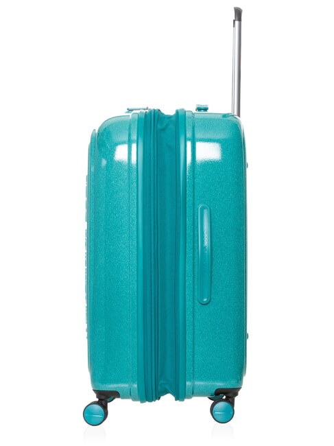 LOGODUCK Cărucior mediu, extensibil verde sclipitor - Trolere rigide