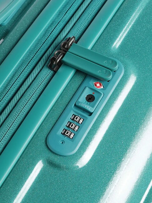 LOGODUCK Cărucior mediu, extensibil verde sclipitor - Trolere rigide