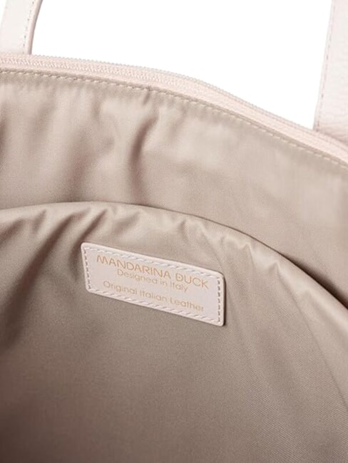 MELLOW LEATHER Geantă de cumpărături din piele roz bombon - Genți femei