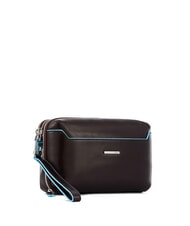 PIQUADRO BLUE SQUARE Husă din piele pentru carduri MAHOGANY - Portofele bărbați - 2