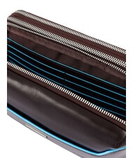 PIQUADRO BLUE SQUARE Husă din piele pentru carduri MAHOGANY - Portofele bărbați - 4