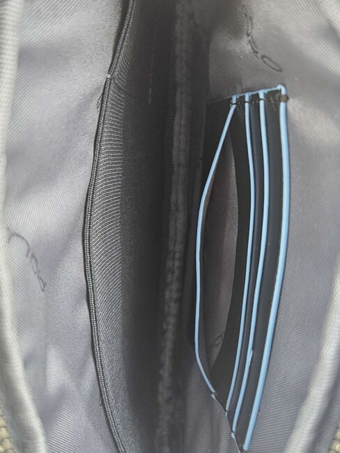 BLUE SQUARE Husă din piele pentru carduri negru - Portofele bărbați