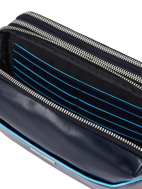 BLUE SQUARE Husă din piele pentru carduri albastru - Portofele bărbați