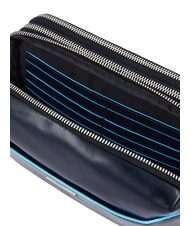 PIQUADRO BLUE SQUARE Husă din piele pentru carduri albastru - Portofele bărbați - 4