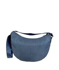 BORBONESE LUNA BAG MIDDLE ECO LINE LUNA Geantă de umăr din material textil jet op albastru lapislazuli - Genți femei - 2