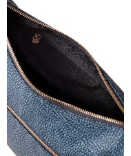 BORBONESE LUNA BAG SMALL ECO LINE Geantă LUNA Hobo, Mic albastru lapislazuli - Genți femei - 4