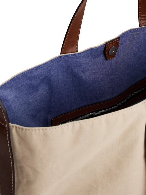 TH RUNAWAY Geantă de călătorie din p&acirc;nză bej clasic - Genți de voiaj