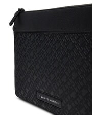 TOMMY HILFIGER TH MONOGRAM Geantă clutch bărbătească cu manșetă negru - Truse de toaletă - 3