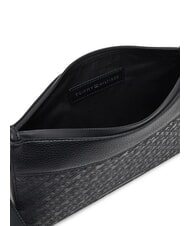 TOMMY HILFIGER TH MONOGRAM Geantă clutch bărbătească cu manșetă negru - Truse de toaletă - 4