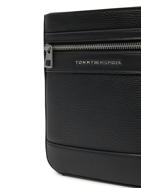 TH CENTRAL Geantă mică plată negru - Genți de umăr bărbați