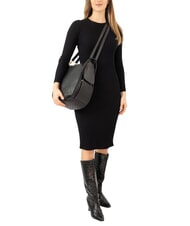 LESAC TRIO Rucsac din piele de struț struț negru - Genți femei - 5