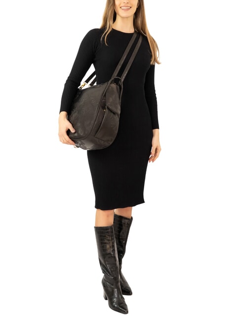 TRIO Rucsac din piele de damasc damasc negru - Genți femei