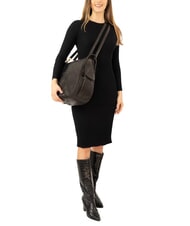 LESAC TRIO Rucsac din piele de damasc damasc negru - Genți femei - 5