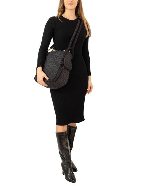 TRIO Rucsac din piele de crocodil albastru de cocos - Genți femei