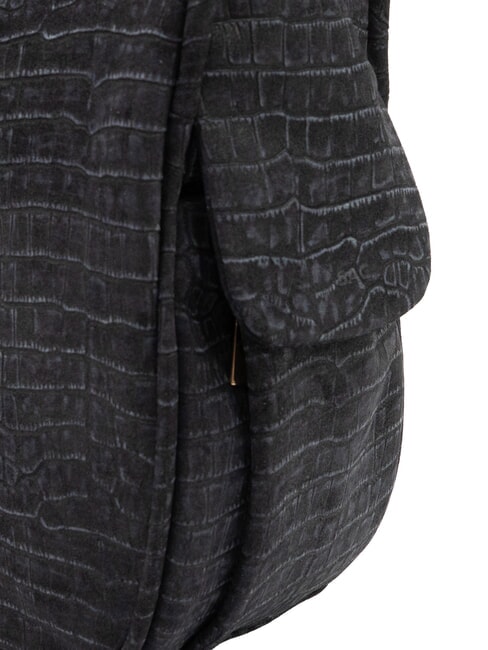 TRIO Rucsac din piele de crocodil albastru de cocos - Genți femei