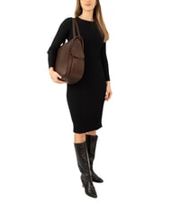 LESAC TRIO Rucsac din piele Nappa cafea - Genți femei - 4