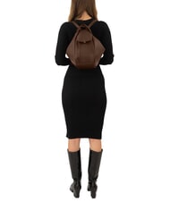 LESAC TRIO Rucsac din piele Nappa cafea - Genți femei - 6