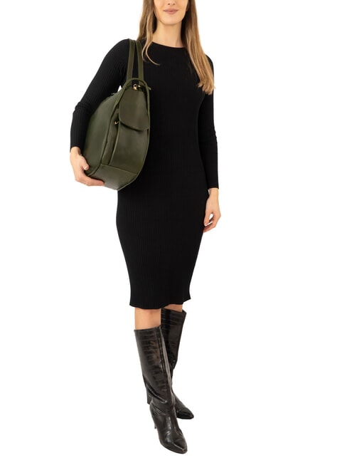 TRIO Rucsac din piele Nappa verde - Genți femei