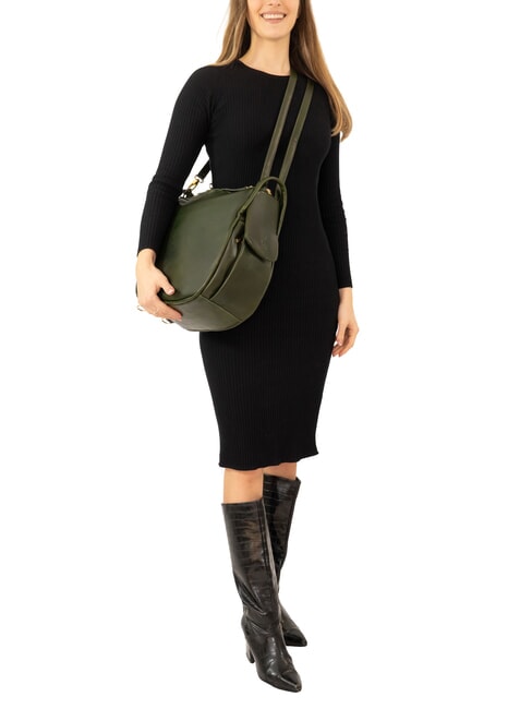 TRIO Rucsac din piele Nappa verde - Genți femei